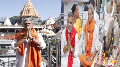 UJJAIN NEWS बाबा महाकाल के दर्शन के लिए पहुंचे फिल्म अभिनेता विजय राज, नंदी हाल में बैठकर लगाया ध्यान, लिया आशीर्वाद 