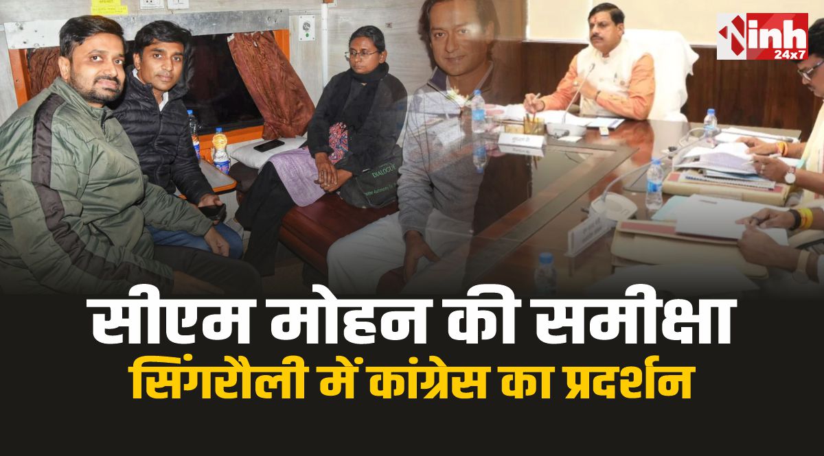 MP Today News : सीएम मोहन आज करेंगे विभागों की समीक्षा, कांग्रेस का आज सिंगरौली में प्रदर्शन
