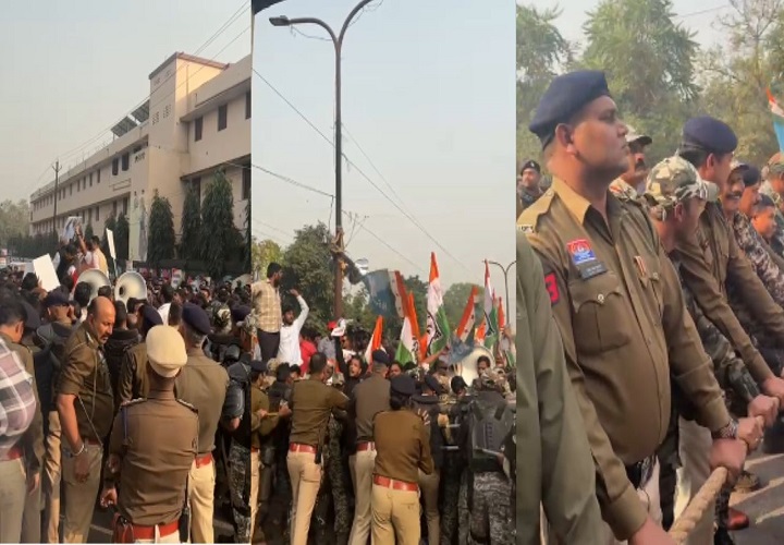 नेशनल हेराल्ड मामले में कांग्रेस का रायपुर में बड़ा विरोध प्रदर्शन, पुलिस से टकराव-बढ़ा तनाव