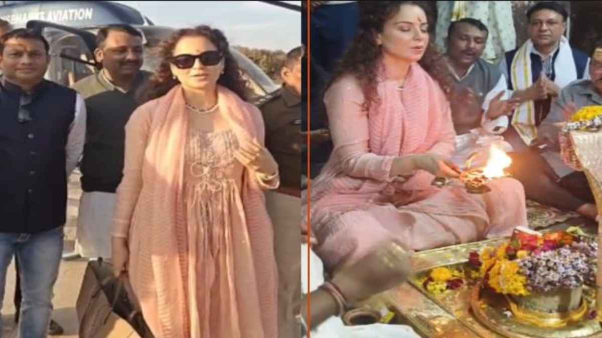 KHANDWA NEWS : ओंकारेश्वर ज्योतिर्लिंग के दर्शन के लिए पहुंची एक्ट्रेस कंगना रनौत, पूजा अर्चना कर लिया आशीर्वाद 