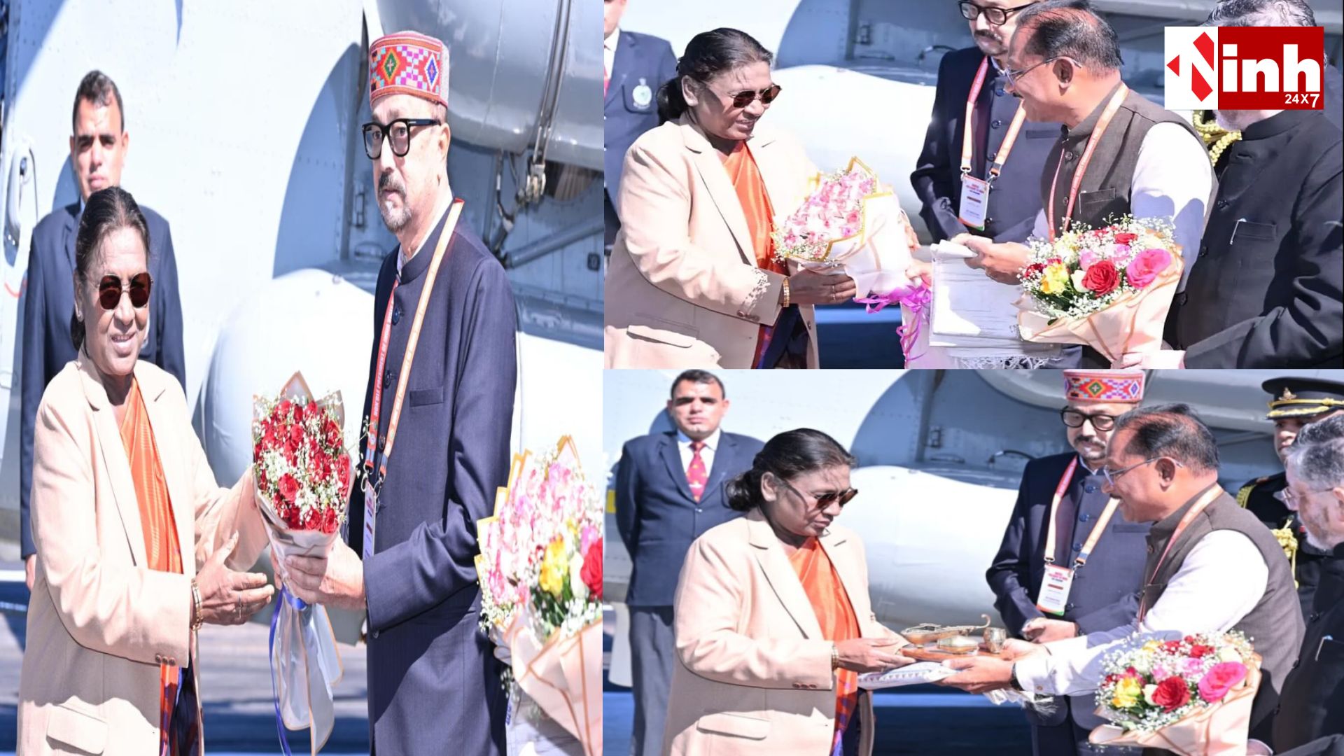 राष्ट्रपति द्रौपदी मुर्मू का जशपुर दौरा: एयरपोर्ट पर राज्यपाल, मुख्यमंत्री और जनप्रतिनिधियों ने किया भव्य स्वागत...