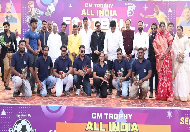 सीएम ट्रॉफी अखिल भारतीय फुटबॉल चैंपियनशिप का भव्य शुभारंभ...