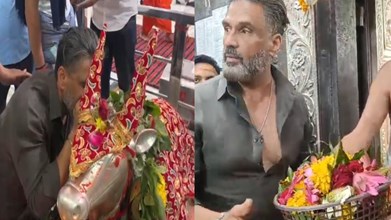 ujjian news : महाकाल के शरण में पहुंचे अभिनेता सुनील शेट्टी, फिल्म की सफलता के लिए बाबा का किया धन्यवाद