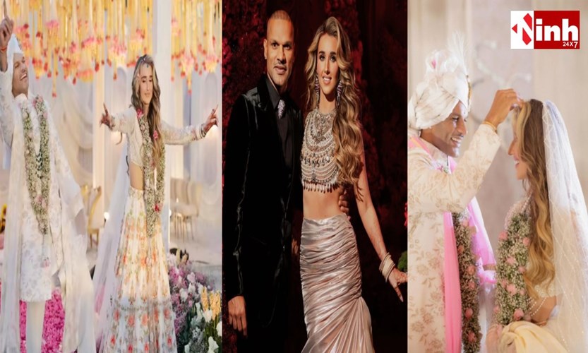 Shikhar Dhawan Wedding: शिखर धवन ने सोफी शाइन से रचाई शादी, मनीष मल्होत्रा के आइवरी लहंगे में दिखीं दुल्हन...
