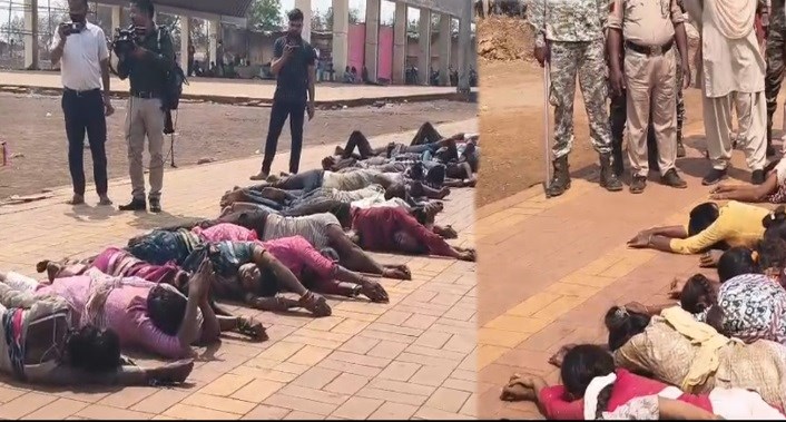 डीएड अभ्यर्थियों का दण्डवत मार्च रोका गया, विधानसभा घेराव से पहले पुलिस ने रोका