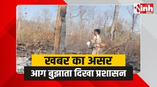 Bheirunda Breaking : खबर का असर, जंगलों में सुलगती आग को बुझाता दिखा प्रशासन