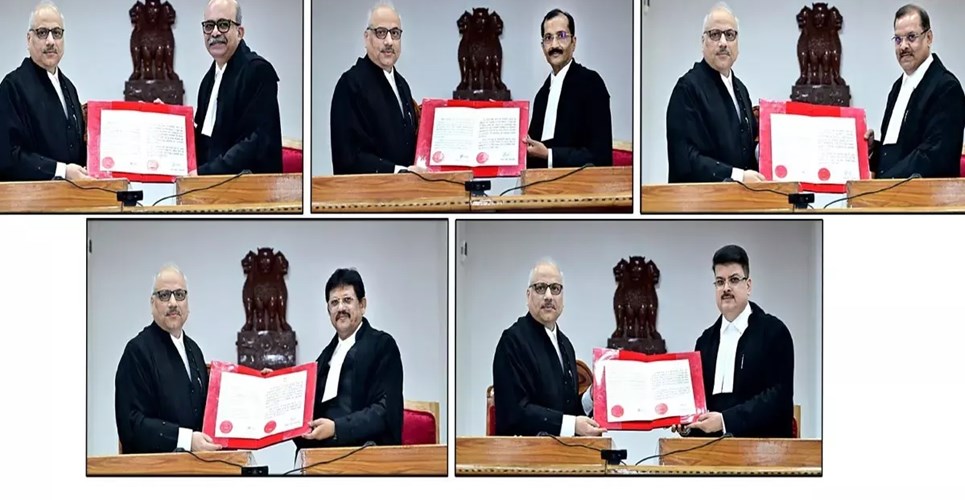 छत्तीसगढ़ हाई कोर्ट में 5 नए स्थायी न्यायाधीशों ने ली शपथ, न्यायिक व्यवस्था को मिलेगी मजबूती
