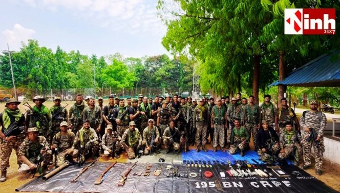 CRPF और पुलिस की संयुक्त कार्रवाई में 2 प्रेशर आईईडी समेत भारी हथियार  बरामद