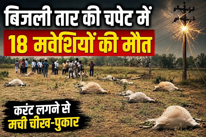 करंट ने ली 18 बेजुबानों की जान: राजनांदगांव के सिंगदई गांव में बिजली विभाग पर उठे सवाल