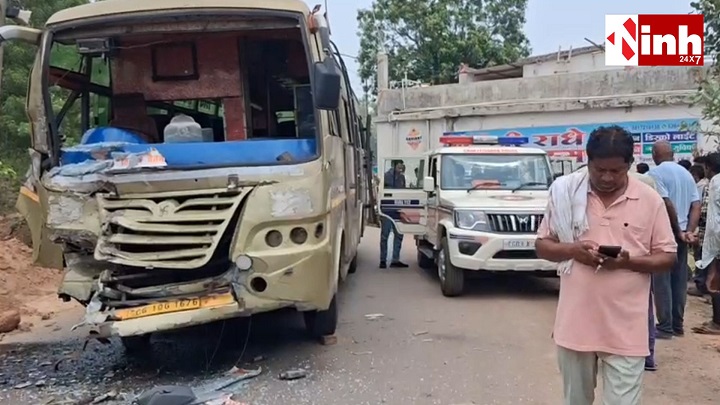 कोरबा में भीषण सड़क हादसा: ट्रक से भिड़ी यात्री बस; 6 यात्री घायल, 40 से ज्यादा यात्री थे सवार