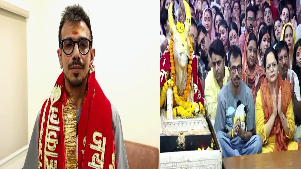 ujjian news : बाबा महाकाल के शरण में पहुंचे क्रिकेटर यजुवेंद्र चहल, भस्म आरती में हुए शामिल, कहा - आत्मा तृप्त हो गई