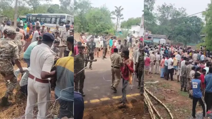 जमीन की नापजोख के दौरान बवाल, ग्रामीणों ने आरआई समेत तीन लोगों को पीटा