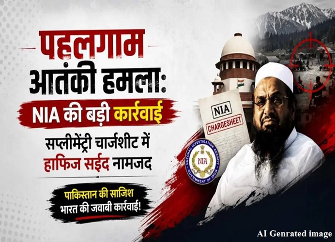 पहलगाम हमले में NIA का बड़ा एक्शन, हाफिज सईद के खिलाफ सप्लीमेंट्री चार्जशीट दाखिल 