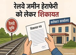 रेलवे की जमीन पर अवैध कब्जे का आरोप: कलेक्टर से शिकायत, बंटांकन-नामांतरण और बिक्री की जांच की मांग