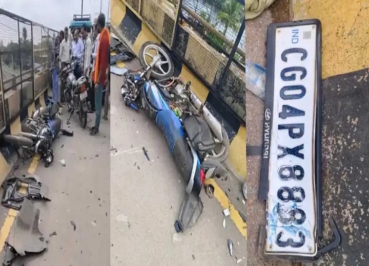 फ्लाईओवर पर बेकाबू कार ने मचाई अफरा-तफरी, कई लोगों को कुचलती चली गई