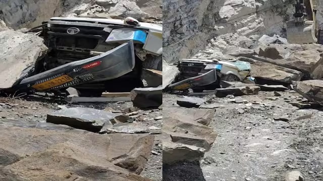 हिमाचल में दर्दनाक हादसा: चलते वाहन पर पहाड़ गिरा, 13 लोगों की मौत; 2 गंभीर घायल