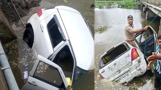 Rajgarh accident news : राजगढ़ में दर्दनाक हादसा ! तेज रफ्तार कर अनियंत्रित होकर तालाब में गिरी, 5 लोगों की मौत 