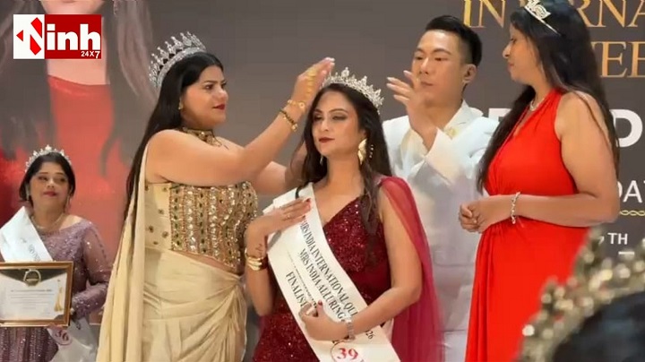 बिलासपुर की एंजेल चौकसे ने जीता Mrs India International Queen 2026 का ताज, 42 की उम्र में रचा नया इतिहास