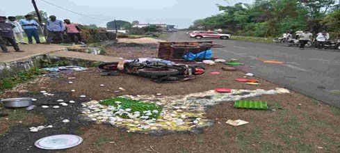 MP NEWS : मंडला में दर्दनाक सड़क हादसा, ठेले से टकराई बाइक, युवक की मौके पर मौत