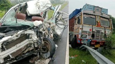 Agar-Malwa news ; आगर मालवा फोरलेन पर भीषण सड़क हादसा, मां- बेटी की मौत, 3 घायल 