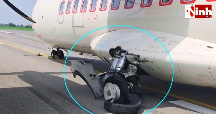 बिलासा दाई एयरपोर्ट पर लैंडिंग के दौरान बड़ा झटका, Alliance Air की फ्लाइट का पहिया क्षतिग्रस्त
