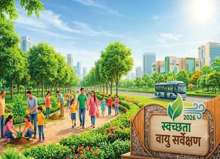 स्वच्छ वायु सर्वेक्षण में रायपुर देश में छठे स्थान पर; दुर्ग-भिलाई और कोरबा भी आगे  