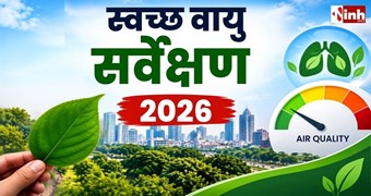 MP NEWS : स्वच्छ वायु सर्वेक्षण 2026: MP के 3 शहर टॉप-4 में, इंदौर-जबलपुर से पीछे रहा भोपाल