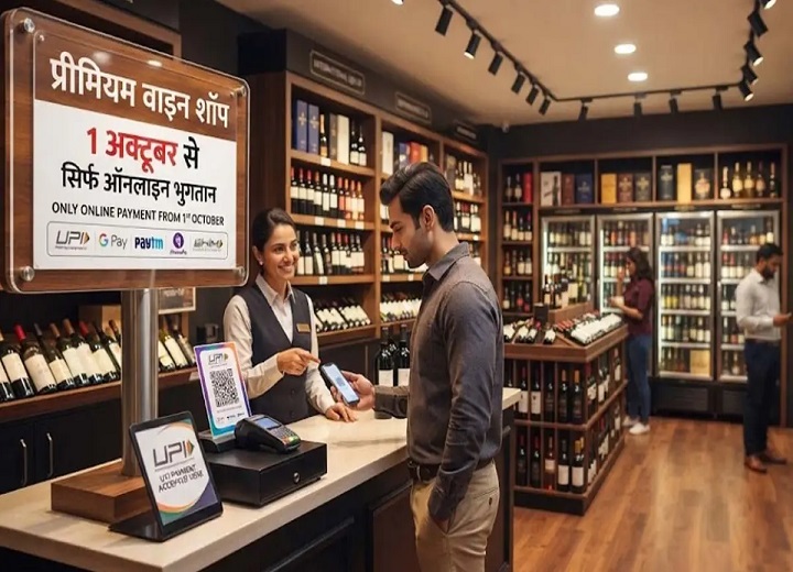 अब ऑनलाइन पेमेंट से ही मिलेगी शराब: ओवररेटिंग रोकने प्रीमियम शॉप में 1 अक्टूबर से नई व्यवस्था