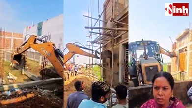 रायपुर में अवैध निर्माण पर सख्ती, रावतपुरा में चला नगर निगम का बुलडोजर,  मौके पर भारी पुलिस बल तैनात