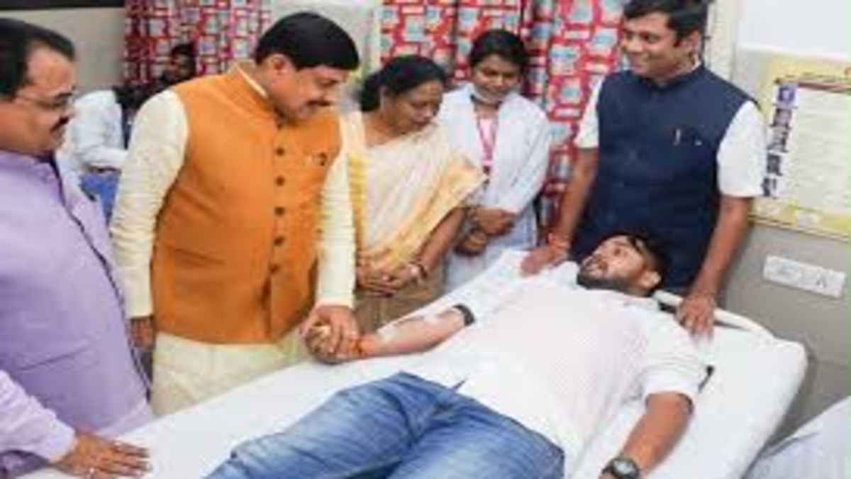 BHOPAL NEWS : PM मोदी के जन्मदिन पर सेवा संकल्प अभियान, CM मोहन ने कहा - रक्तदान जीवन का सबसे बड़ा दान