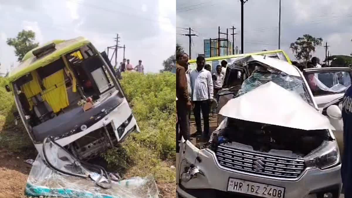 SAGAR NEWS : सागर में यात्री बस और कार की हुई भिड़ंत, 4 की मौत, चालक फरार