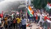 जंतर-मंतर पर AISA का प्रदर्शन  : बैरिकेड तोड़ने की कोशिश के बीच योगेंद्र यादव समेत कई लोग डिटेन  