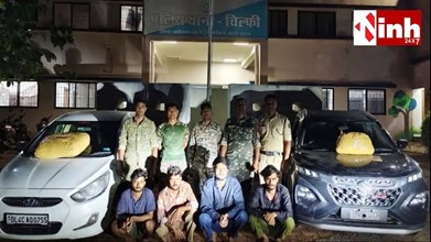 ओडिशा से पन्ना जा रहा था गांजा, चिल्फी में पुलिस ने दो कारों को पकड़ा, चार तस्कर गिरफ्तार