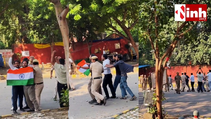 जंतर-मंतर पर CJP का अचानक प्रदर्शन, सौरभ दास और आशुतोष रांका को पुलिस ने हिरासत में लिया  