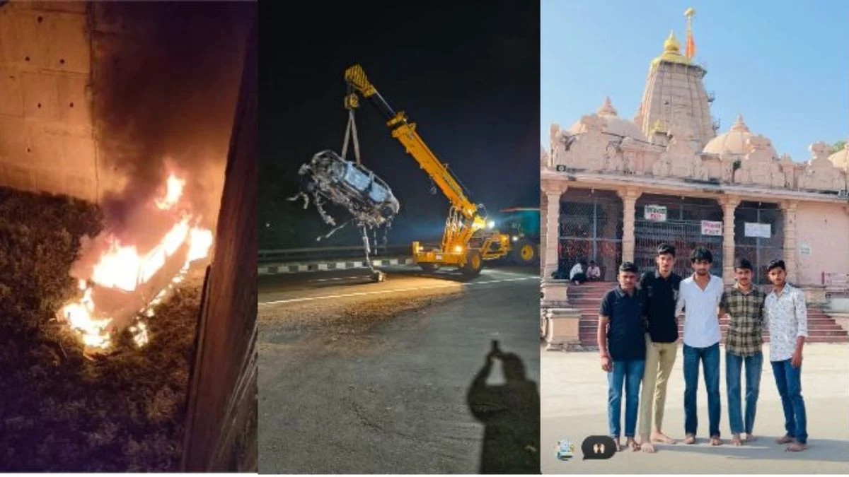 Dhar news : बड़ी खबर  ! धार में जिंदा जलने से 4 दोस्तों की मौत, मंदिर से दर्शन कर लौट रहे थे सभी, 1 घायल  