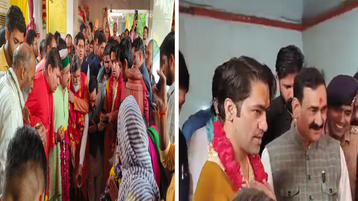 DATIA NEWS : दतिया में पंडित धीरेंद्र शास्त्री ने माँ बगलामुखी के किए दर्शन, कहा - हिंदुओं को हिंदुओं से ही खतरा,,,, दिया ये खास संदेश 